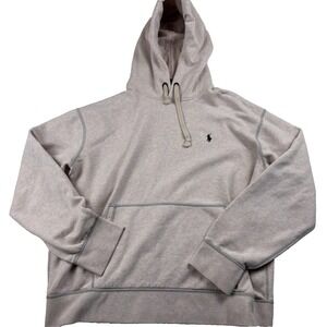 Polo Ralph Lauren Hoodie Unisex XL Pink Blush Fleece Lined Ribbed Pullover